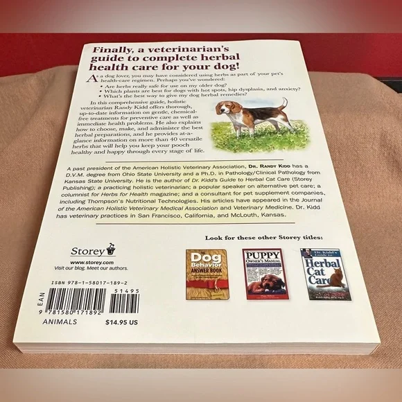 New Paperback Book Dr. Kidd’s Guide to Herbal Dog Care by Randy Kidd, D.V.M. PhD - Picture 2 of 6
